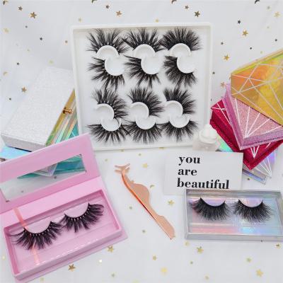 China 25mm Long Mink Natural Dinner Lashes Fluffy Lashes With Custom Packaging Full Strip Lashes Private Label Lashes Group Lashes for sale