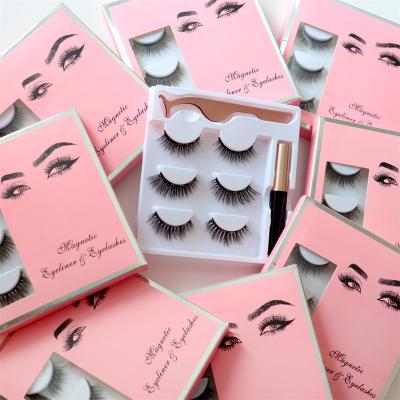 China Thick Eye Lashes Cruelty Free Lashes Set Mink Lashes Wholesale Seller Customized 3d Package Accepted Magetic Lashes for sale