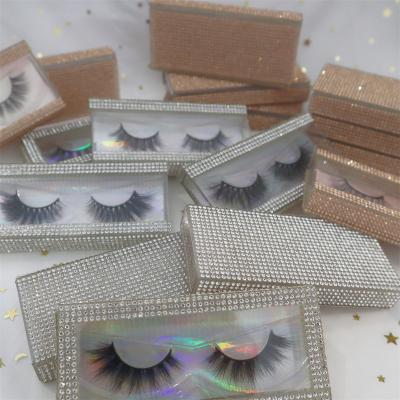 China Recyclable Wholesale Eye Lashes Custom 25mm Mink Eyelashes Packaging Box Sets Private Label Fluffy Thick for sale