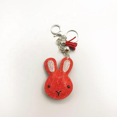 China Cute Rhinestone Crystal Animal Key Chain Key Chain Key Buckle Unique Product Children's Gift for sale