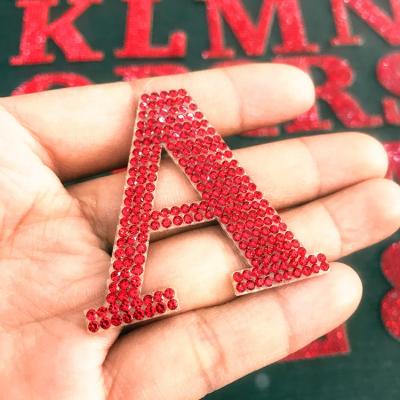 China Flatback China New Products Rhinestone Letters Stickers DIY Use Craft Decoration for sale