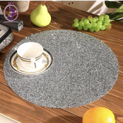 China New Viable Weird Round 14 Inch Lace Faux Stone Table Mat Tableware Mat for sale