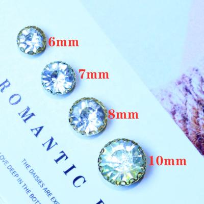 China High Quality Flatback Stone Acrylic Special Shaped Crystal Seam Round Rhinestone for sale