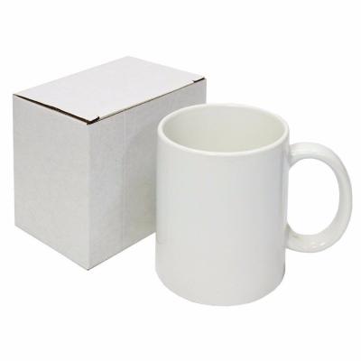 China Japanese Disposable Mug Sublimation 11oz Inner Color And Handle Ceramic Mugs Blank White Mugs for sale