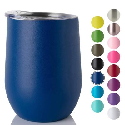 China Viable Promotional Vacuum Double Wall Metal Coating Powder Thermal Wine Mug for sale