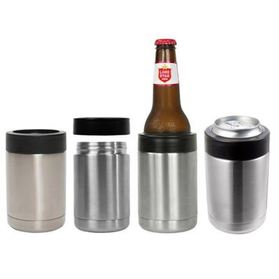 China Viable Wide Mouth Beer Can Drinks Mug For Beverage Double Wall Stainless Steel Vacuum Insulated Beer Can Bottle Cooler for sale