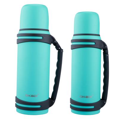 China Outdoor Sports PORTABLE Potty Travel Vacuum Stainless Steel Large Capacity Flask Thermal Water Bottle With Handle for sale