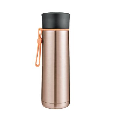 China Custom Stainless Steel Sustainable Water Bottle Rope Thermal Insulated Flask for sale