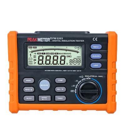 China MS5203 1000v megger contact resistance meter resistance ohm meter mega MS5203 panel meter high voltage insulation tester digital for sale