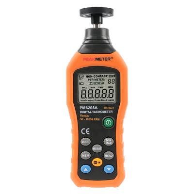 China Peakmeter Digital High Quality Portable Tachometer PM6208A With Data Hold RPM Tester 193*60*29mm for sale