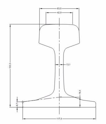 China BS80A Railway Rail, BS 80R (BS60A, BS50, BS70R, Railway Track) Establishing Hot Sales In 2015 for sale