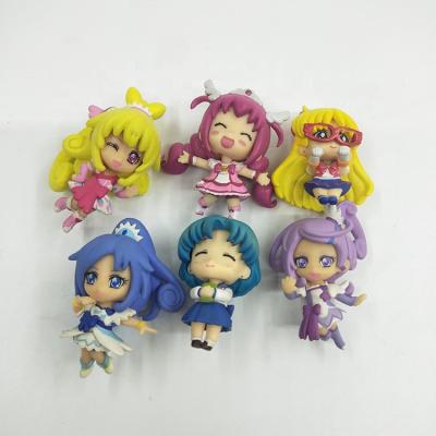 China Cartoon Toy Custom Mini PVC Collectible Figure Toys Plastic Cute Anime Girl Dolls for sale