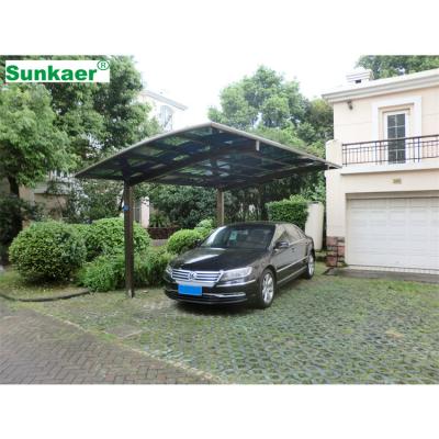 China Aluminum Car Shade Rain/Sun/Snow Polycarbonate Laid Bracket Tent Parking Canopy Parking Garages Canopies for sale