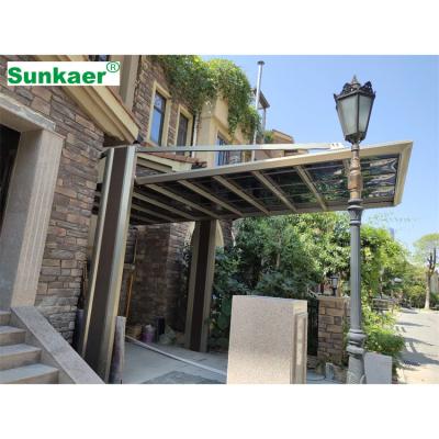 China Custom high quality rain/sun/snow car shade shed aluminum metal frame polycarbonate garages canopies carports for sale