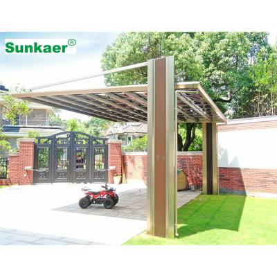 China Wholesale Japanese Popular Modern Garage Roof Parking Canopy Rain/Sun/Snow Top End Polycarbonate Shade for sale