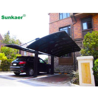 China Shading high rain/sun/snow quality transparent metal carport attached to garage car shed for sale