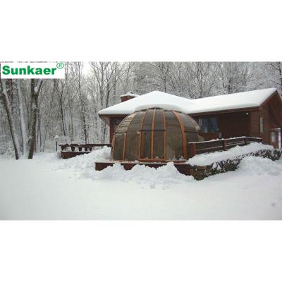 China Modern Movable Outdoor Bubble Dome Sunroom Polycarbonate Aluminum Sheet Clear Sunroom Winter for sale