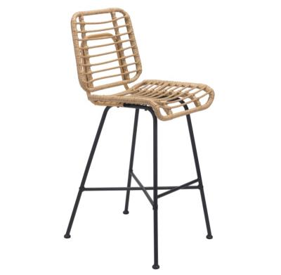 China Foldable Outdoor Rattan Dining Chair Modern Outdoor Furniture Restaurant Metal PE Rattan Dining Chair With Cushion For Sale for sale