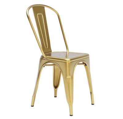 China Wholesale Soft 2022 Gold Iron Dining Chair Design Dining Chair Gold Iron Dining Chair Metal Armrest Chair for sale