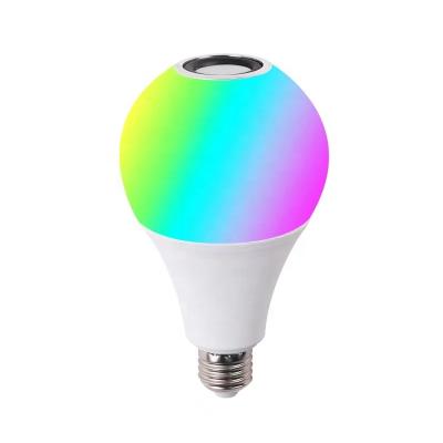 China Wireless Color Changing Hot Selling Amazon 12W Foco LED BT RGB Music Light Bulb Speaker Smart Light RGB Lamp with APP Mobile Phones Control for sale