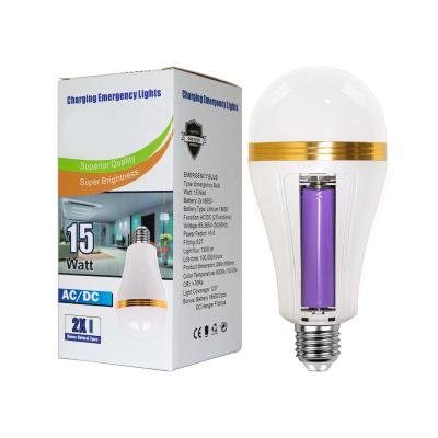 China Home Super Bright 12W 15W Smart Rechargeable Emergency Led Light Bulb For Outdoor Camping for sale