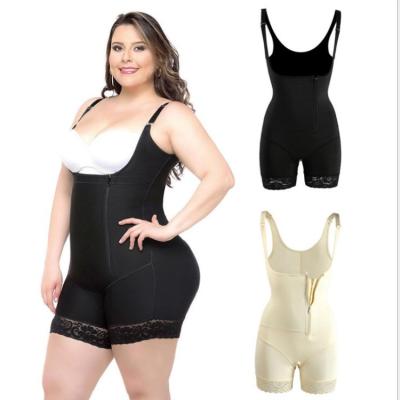 China Wholesale Antibacterial Plus Size Open Bust Shapewear Butt Lift Overalls Shaper Postpartum Jumpsuit For Women for sale