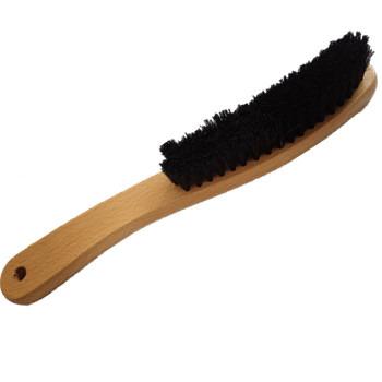 China Sustainable Wholesale Household Cleaning Brush Fabric Soft Clean Brush With Long Wooden Handle for sale