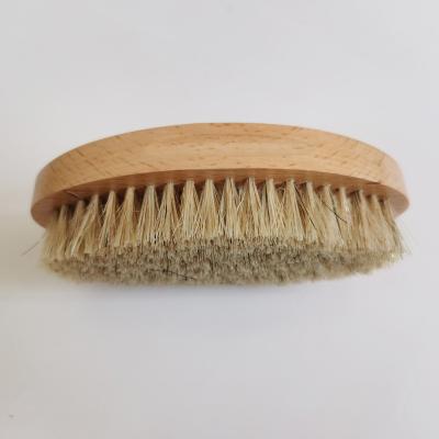 China Wholesale Wooden Schima Barber Beard Brush Beard Shaving Board Bristle Brush for sale