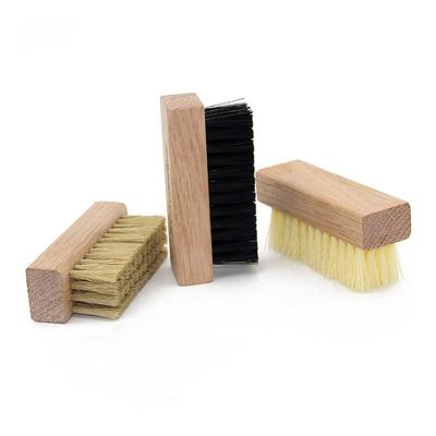 China Wooden Horse Hair Hair Sneaker Cleaner Brush Cleaning Shoe Handle Horse Hair Shoe Brush for sale