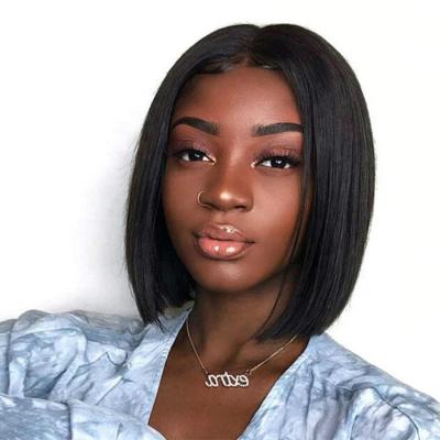 China Full Lace Hair Wig Top Wholesale 100% Virgin Brazilian Hair HD Lace Up Color Women Bob Style Short Wigs For Wig for sale