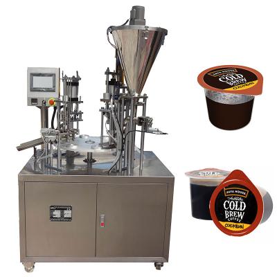 China Food Butter Heat Transfer Plastic Automatic Disposable Cup Noodle Press Cup Feeder Filling Machines Capping Packaging Machine for sale