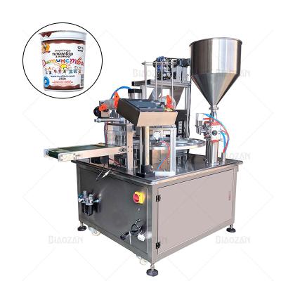 China Automatic Rotary Food Cup Filling And Sealing Machine for sale