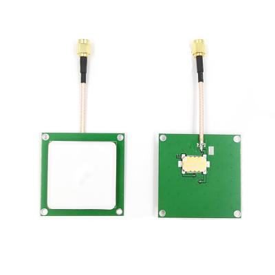 China Ceramic+PCB Reliablerfid 860~960MHz 50X50mm small size anti-collision multiple tags reading 3dbi RHCP mini circular UHF ceramic rfid antenna for sale