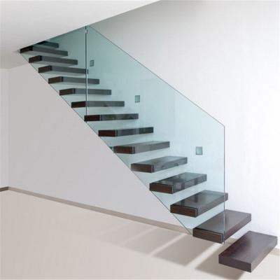 China Prima Contemporary Custom Wood Stairs Indoor Metal Floating Stairs Wood Stairs for sale