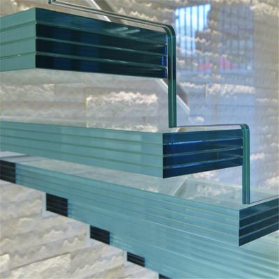 China Modern Decorative Glass Straight Floating Stairs With Invisible Stringer Stainless Vertical Rod Balustrade for sale