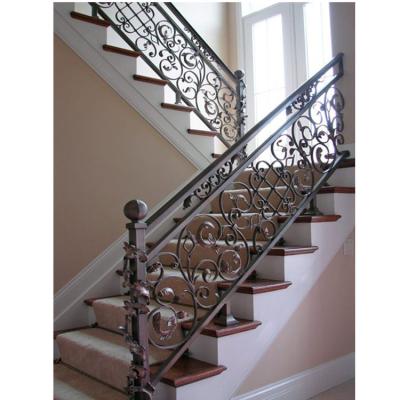 China Contemporary Outdoor Wrought Iron Staircase Cheap Iron Railing Fence Design for sale