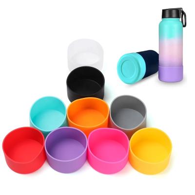 China Durable Protective Silicone Boot For Water Bottles 12oz-24oz Hydro Flask Sport Anti-Slip Bottom Sleeve Cover Fits 12oz And 24oz Bottle for sale