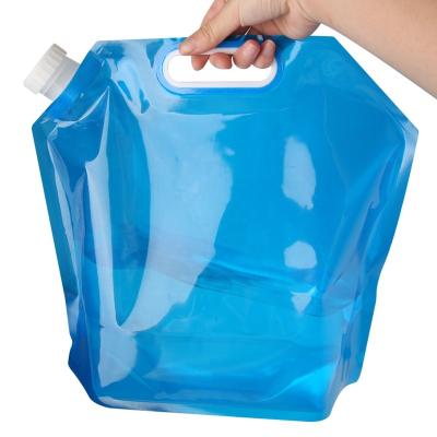 China 5L/10L Outdoor Camping Foldable Water Bag Water Container Travel Bucket Picnic BBQ Portable Folding Water Tank for sale