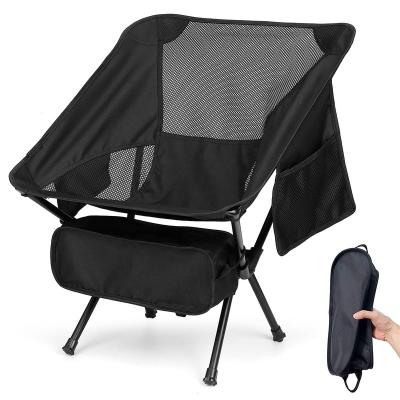 China Modern Folding Aluminum Alloy Outdoor Travel Fishing Chair Sketch Portable Beach Leisure Moon Camping Chair for sale