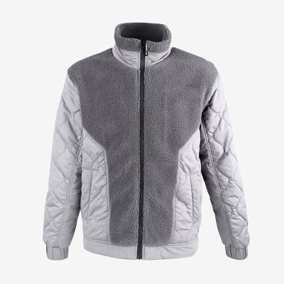 China Fleece jackets 2021 new designs color block viable wholesale fashion custom mens winter hoodies sherpa jackets for sale