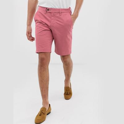 China 2021 Summer New Anti-Wrinkle Solid Cotton Shorts Men Short Pants Casual Classic Knee Length Plus Size Straight Chinos Shorts Custom for sale