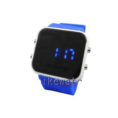 China Cheap Watch Silicone Rubber Strap LED Colorful Alarm Watch for sale