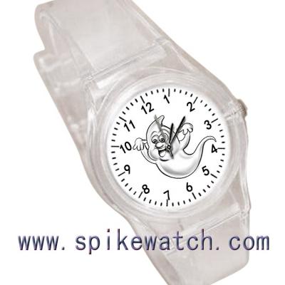 China Water Resistant Halloween Gifts Items Transparent Quartz Watch, Skull Watches Cheap, Fashion Mens Watches for sale