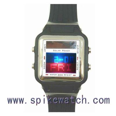 China 24kupi alarm watch, magnifying watch, square color segment watch for sale