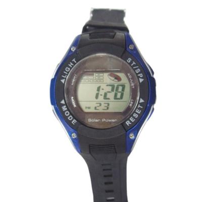 China Custom Black Function Alarm Wristwatch Solar LCD Display for sale