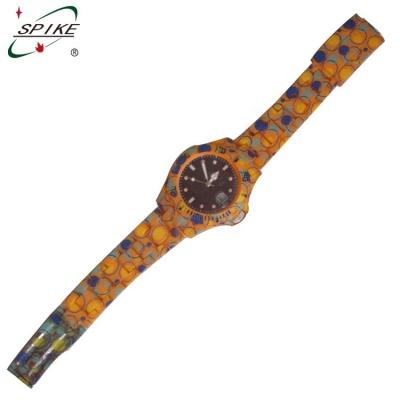 China Promotional Water Resistant Women Floral Silicone Watch China Watch Factory for sale