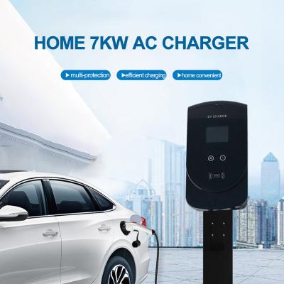 China Tipo comercial do carregador de Wallbox Ev da estação de carregamento da C.A. da um-fase de 7KW 32a - carregador de 2 carros que carrega rapidamente à venda