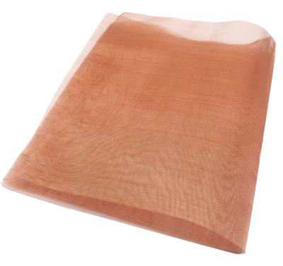 China Wear-resistant ultra-thin metal mesh /red copper copper mesh to protect fabric copper wire mesh for sale