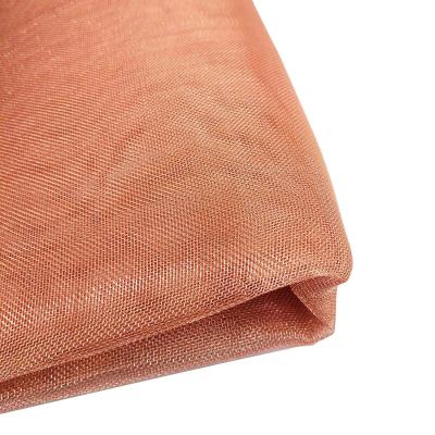 China Wear Resistant Red Copper Woven Mesh Cloth / Pure Copper Wire Mesh Shielding Copper Screen for sale