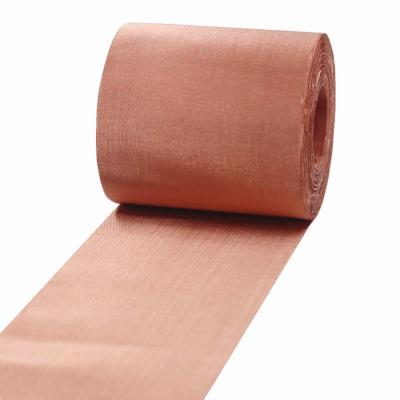 China EMF Protection RF Shielding Part 100 % Wear-Resisting Pure Copper Woven Wire Mesh for sale